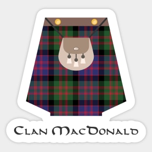 Scottish Clan MacDonald Tartan Kilt Highlands Sticker